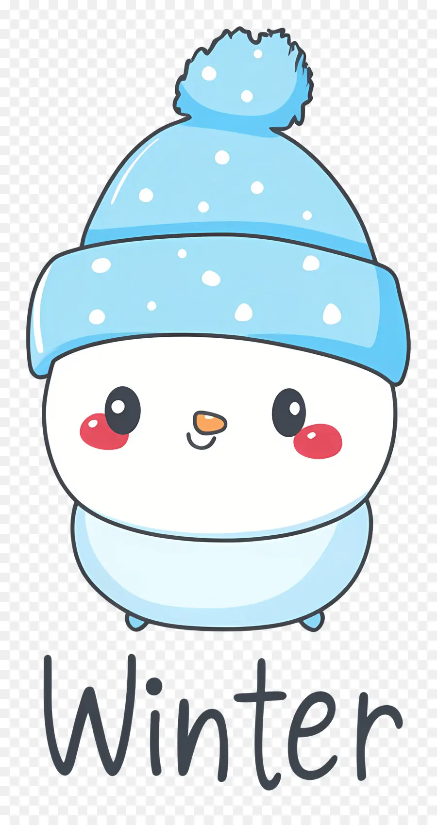 Palavra De Inverno，Boneco De Neve Fofo PNG