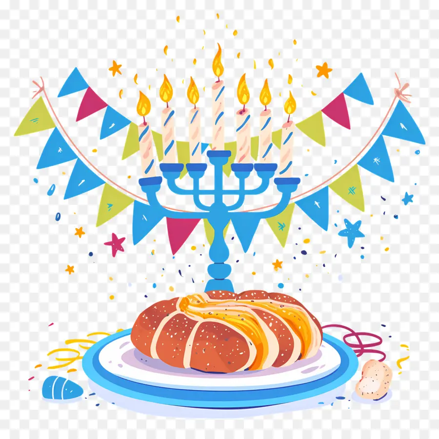 Hanucá，Configuração De Mesa De Hanukkah PNG