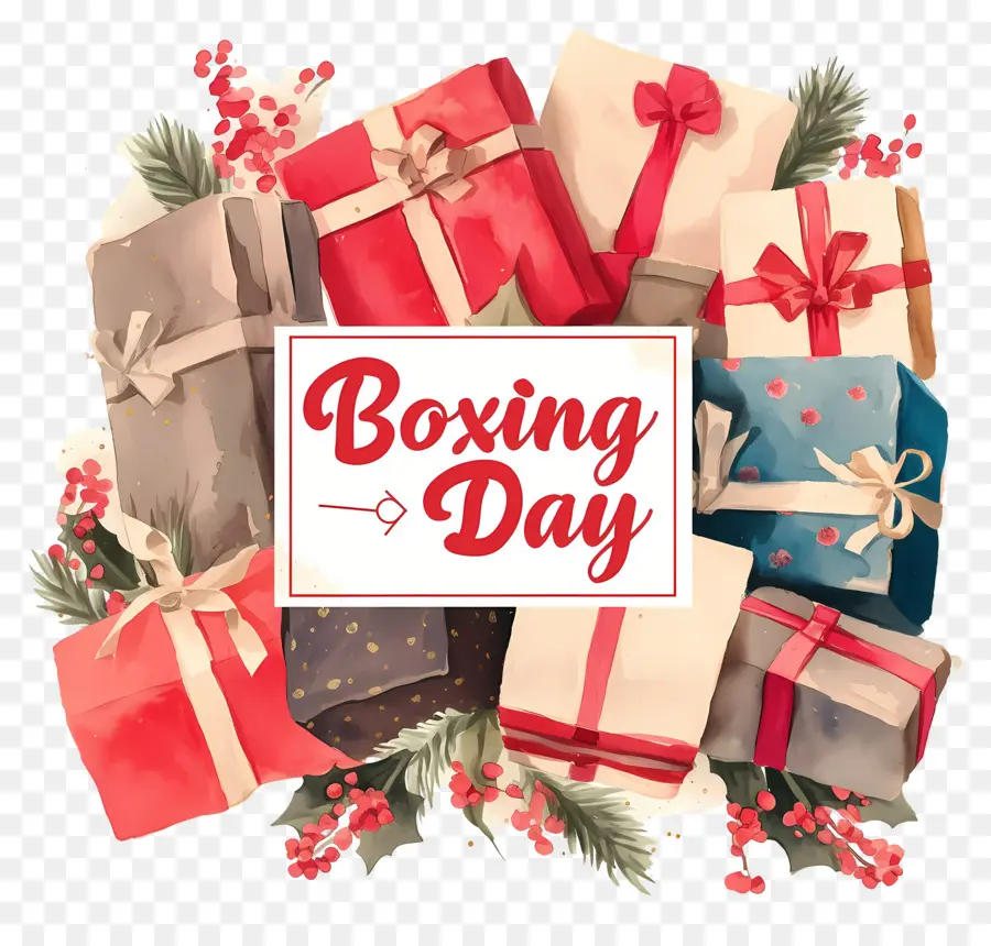 Boxe，Presentes Do Boxing Day PNG