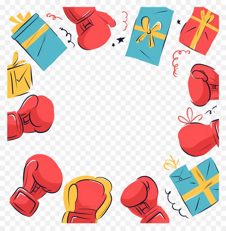 Boxing Day，Luvas E Presentes De Boxe PNG