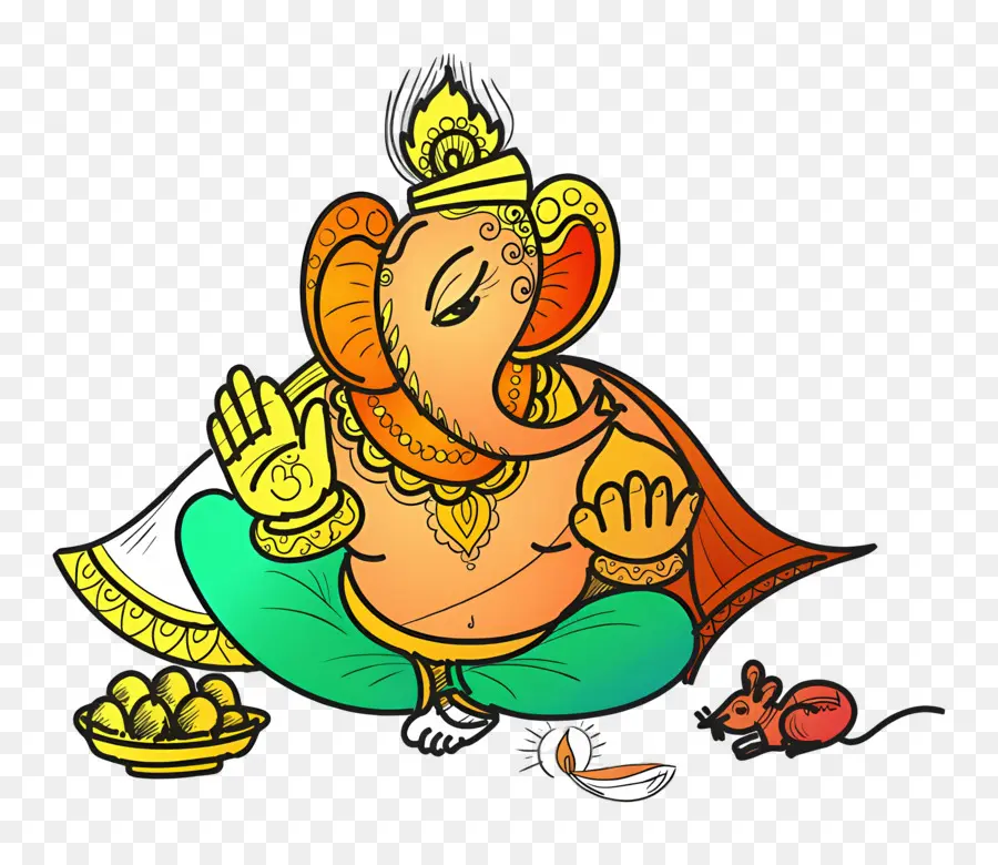 Ganesha Chaturthi，Doodle De Ganesha PNG