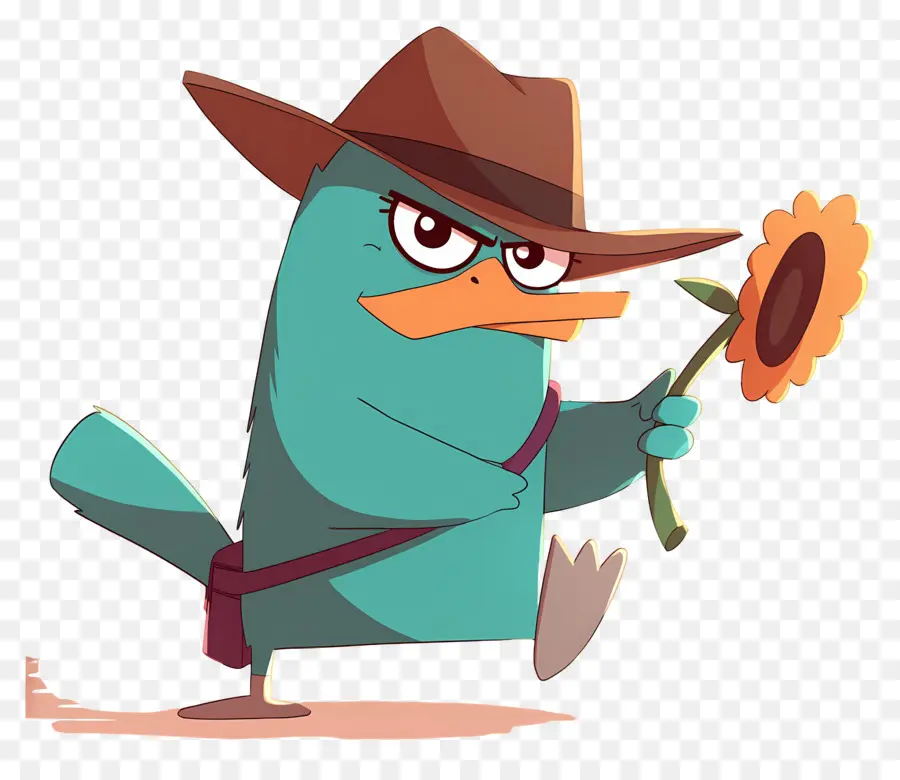 Perry O Ornitorrinco，Ornitorrinco Com Chapéu PNG