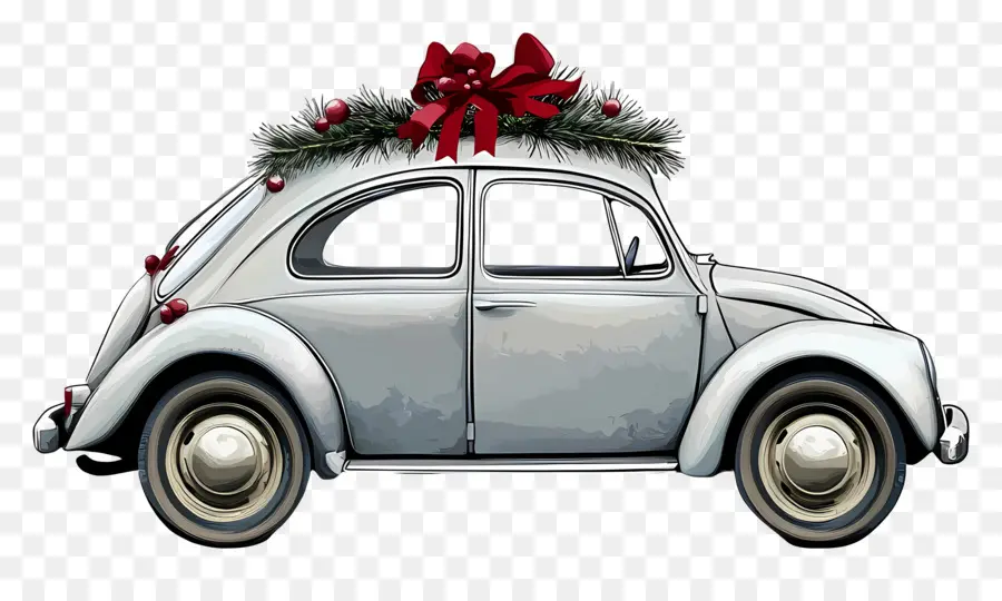 Carro De Natal，Carro Verde PNG