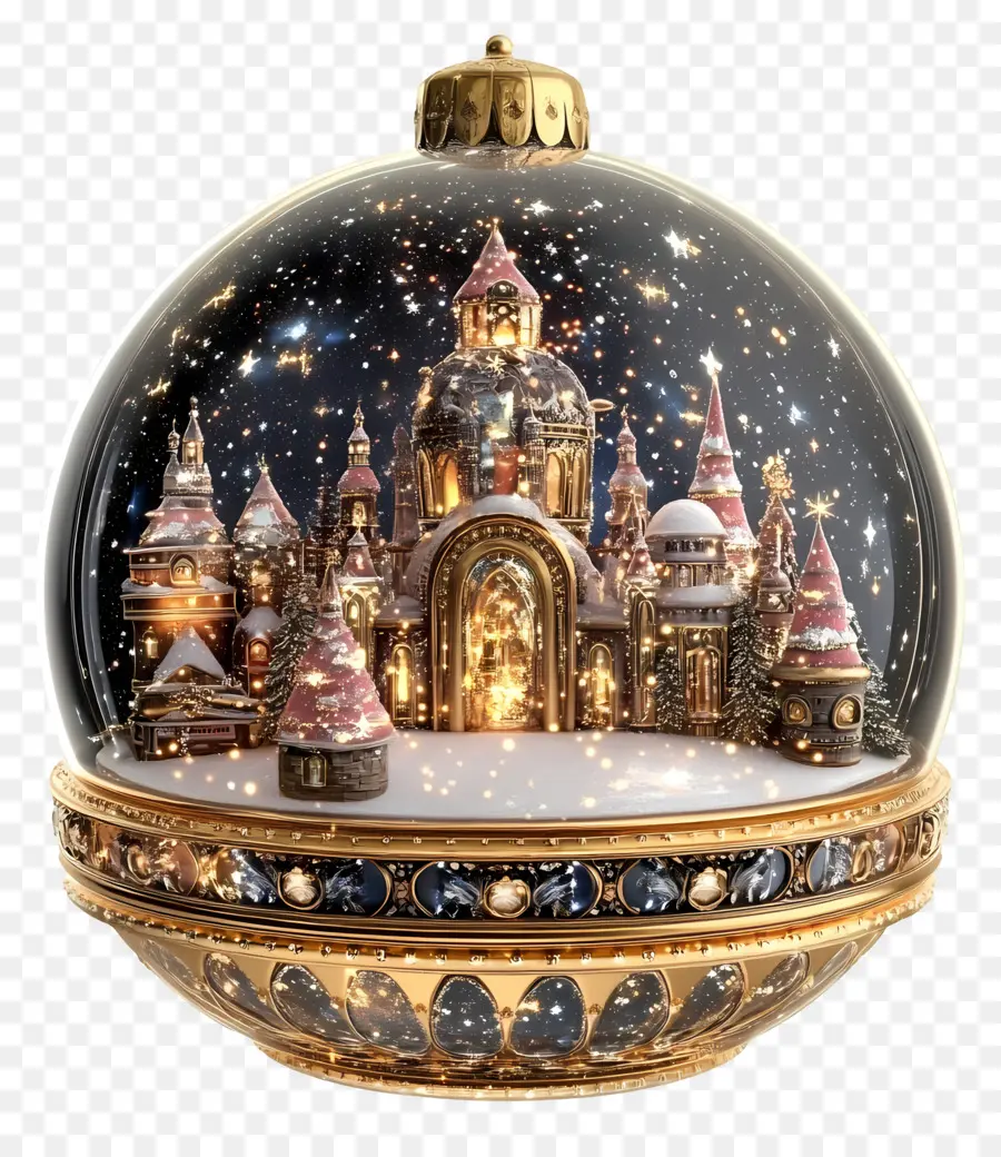 Natal，Ornamento Com Castelo PNG