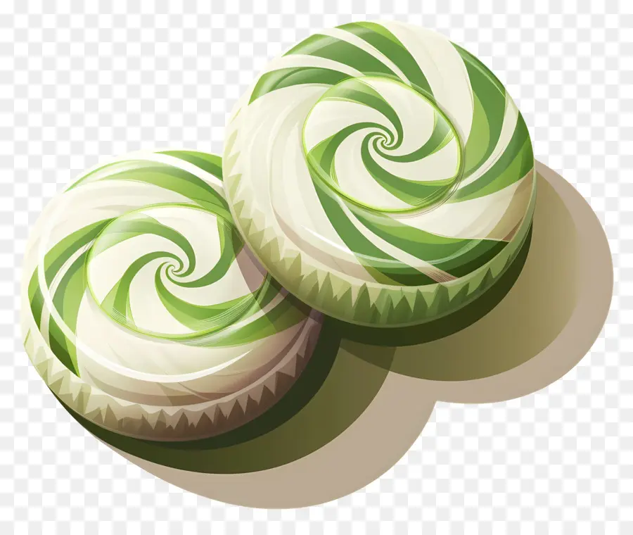 Doces De Hortelã Pimenta，Doces Redemoinho Verde PNG