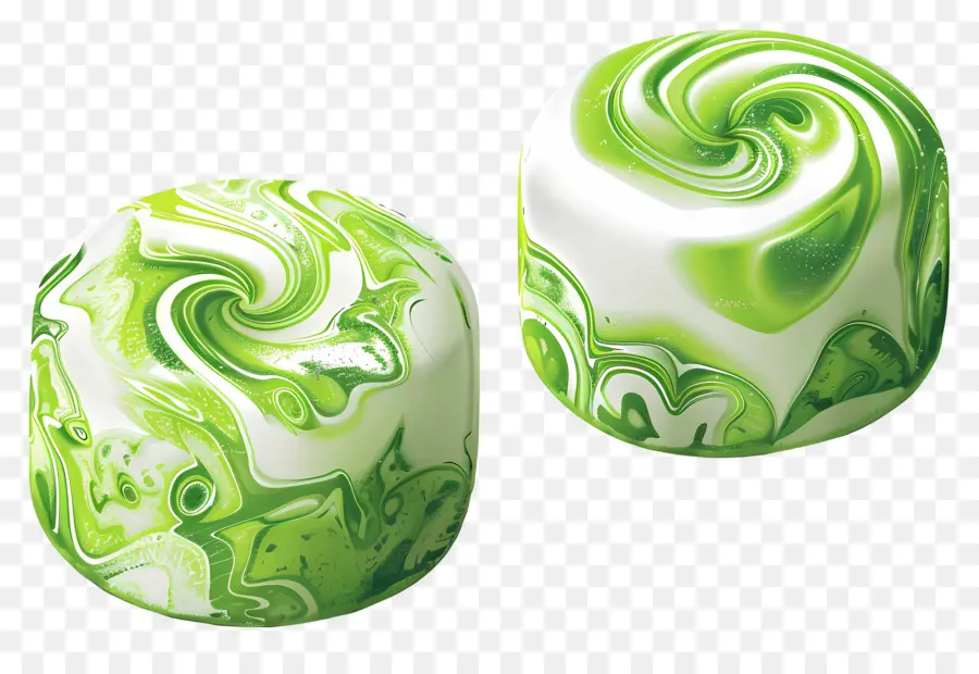 Doces De Hortelã Pimenta，Marshmallows Redemoinhos Verdes PNG