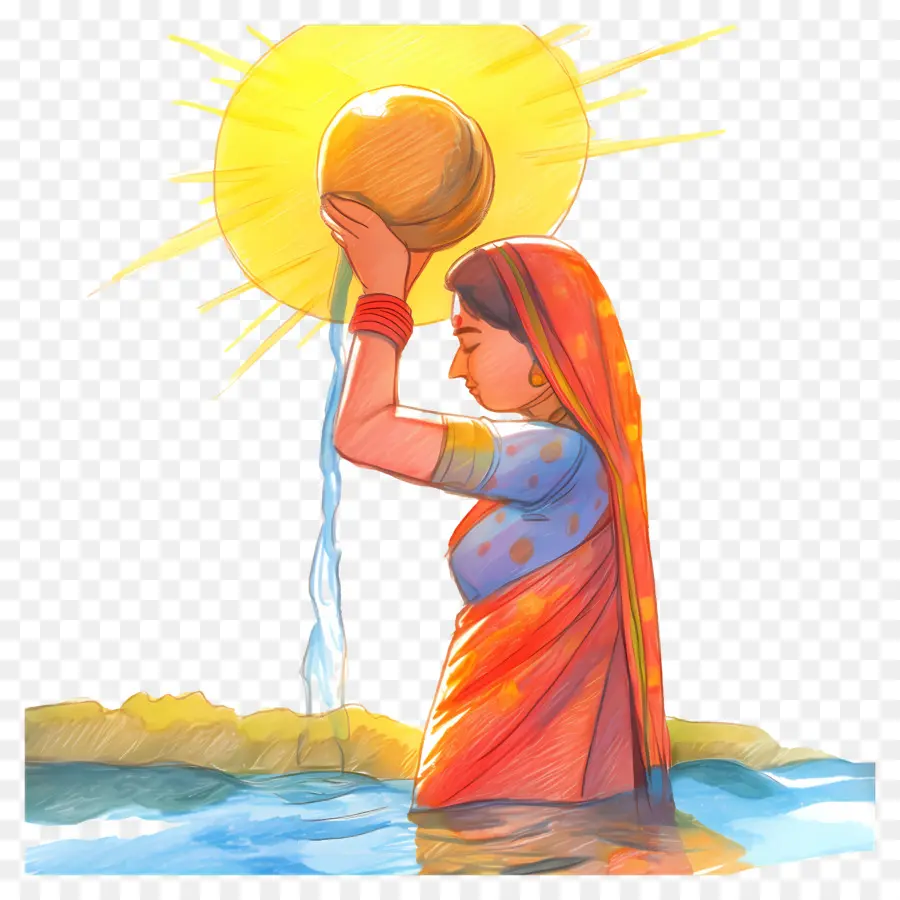 Chhath Puja，Mulher Com Maconha PNG