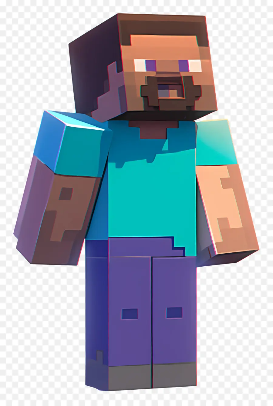 Steve Minecraft，Personagem Pixelizado PNG