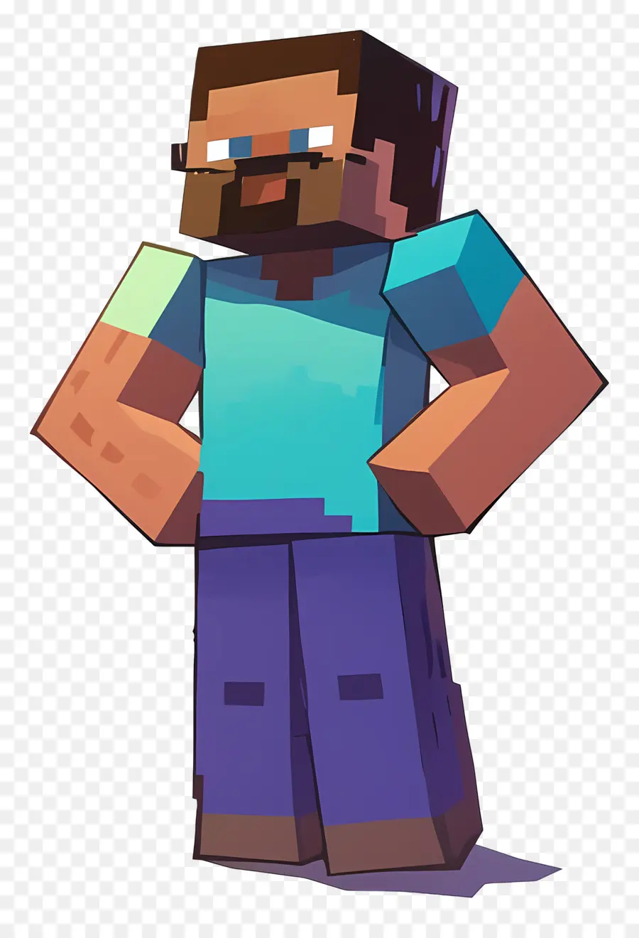 Steve Minecraft，Personagem Pixelizado PNG