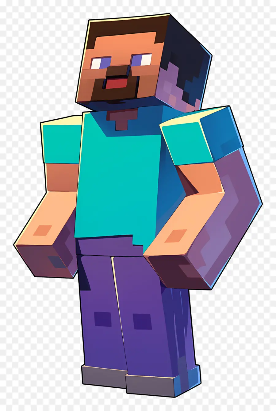 Steve Minecraft，Personagem Pixelizado PNG