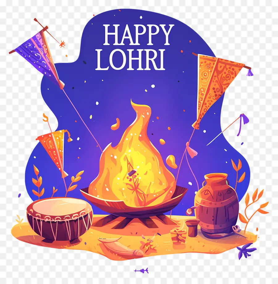 Feliz Lohri，Fogueira De Lohri PNG