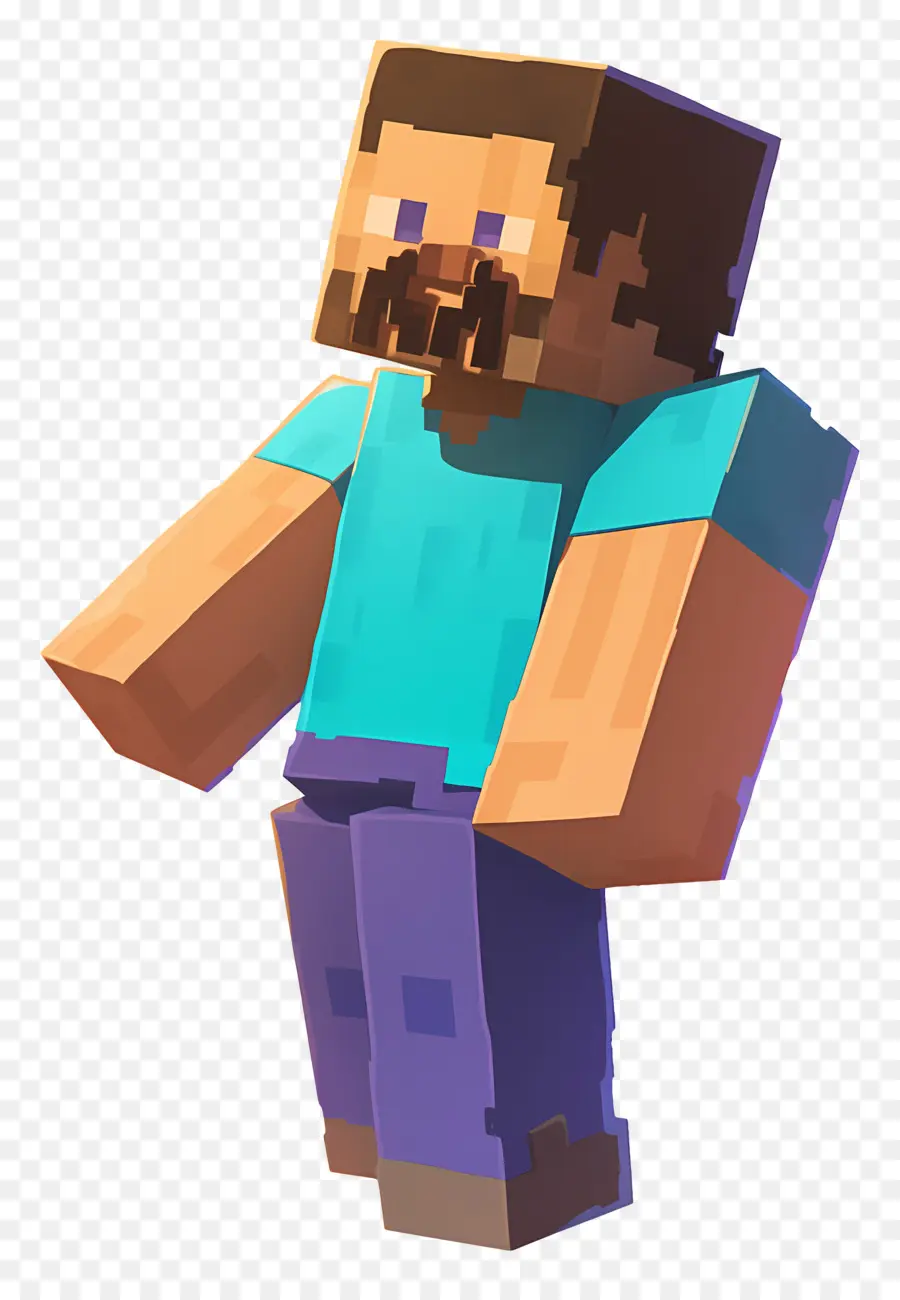 Steve Minecraft，Personagem Pixelizado PNG