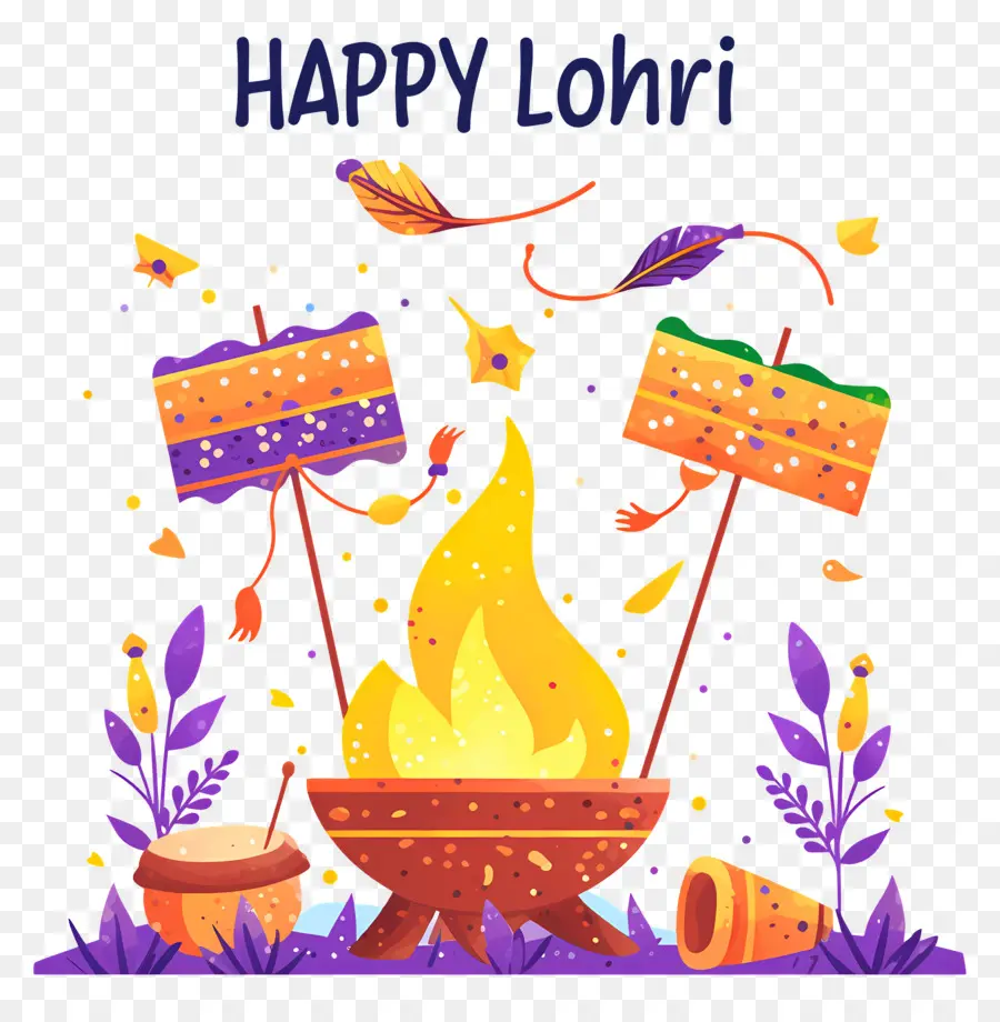 Feliz Lohri，Fogueira De Lohri PNG