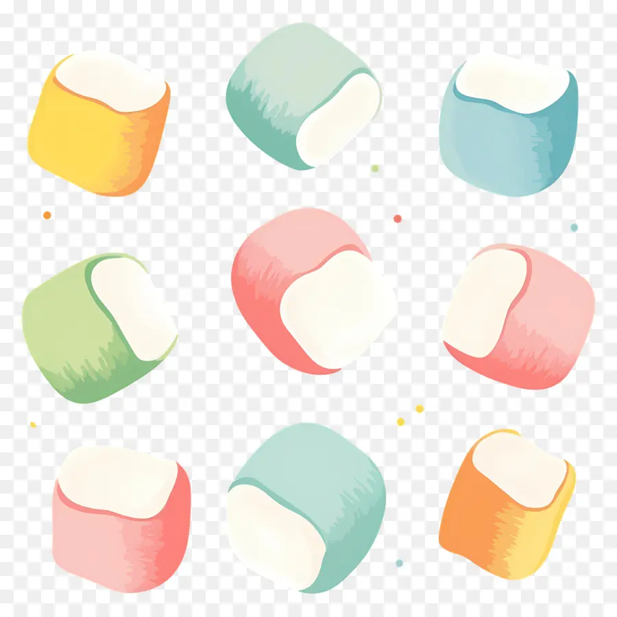 Marshmallows，Marshmallows Variados PNG