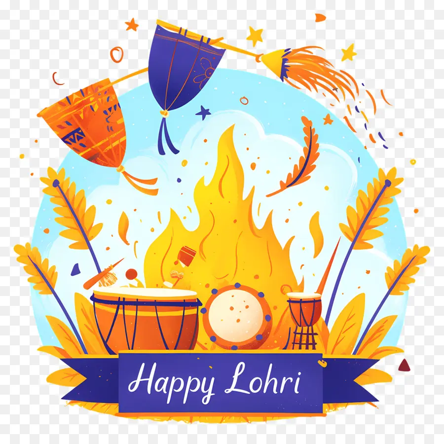 Feliz Lohri，Fogueira De Lohri PNG