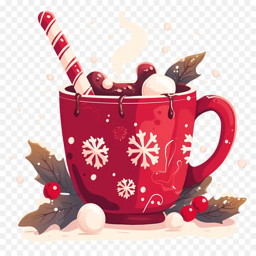 Chocolate Quente Marshmallow，Caneca De Natal PNG