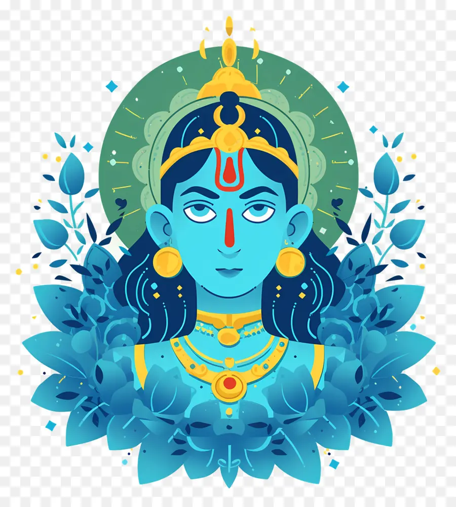 Ram Navami，Cara Azul PNG