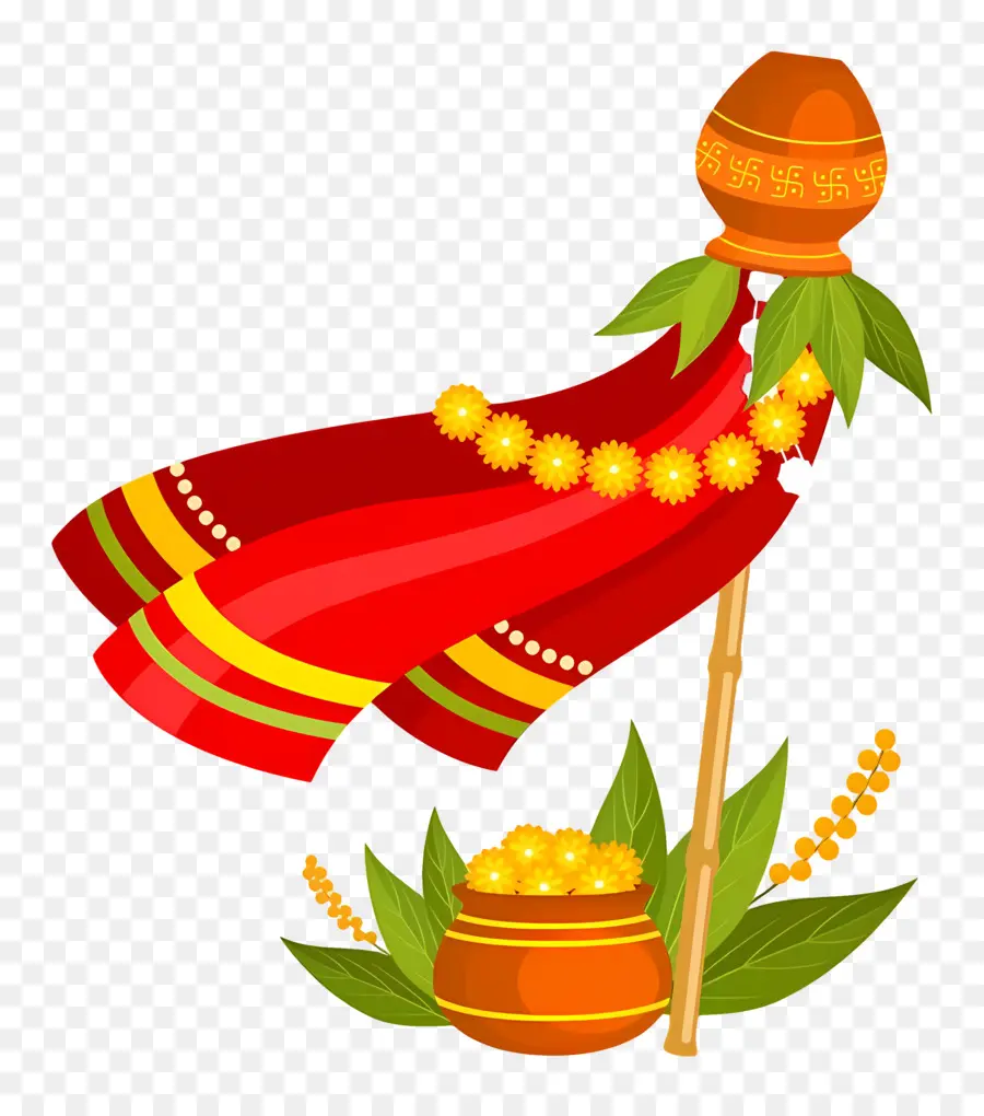 Gudi Padwa，Bandeira Do Festival PNG