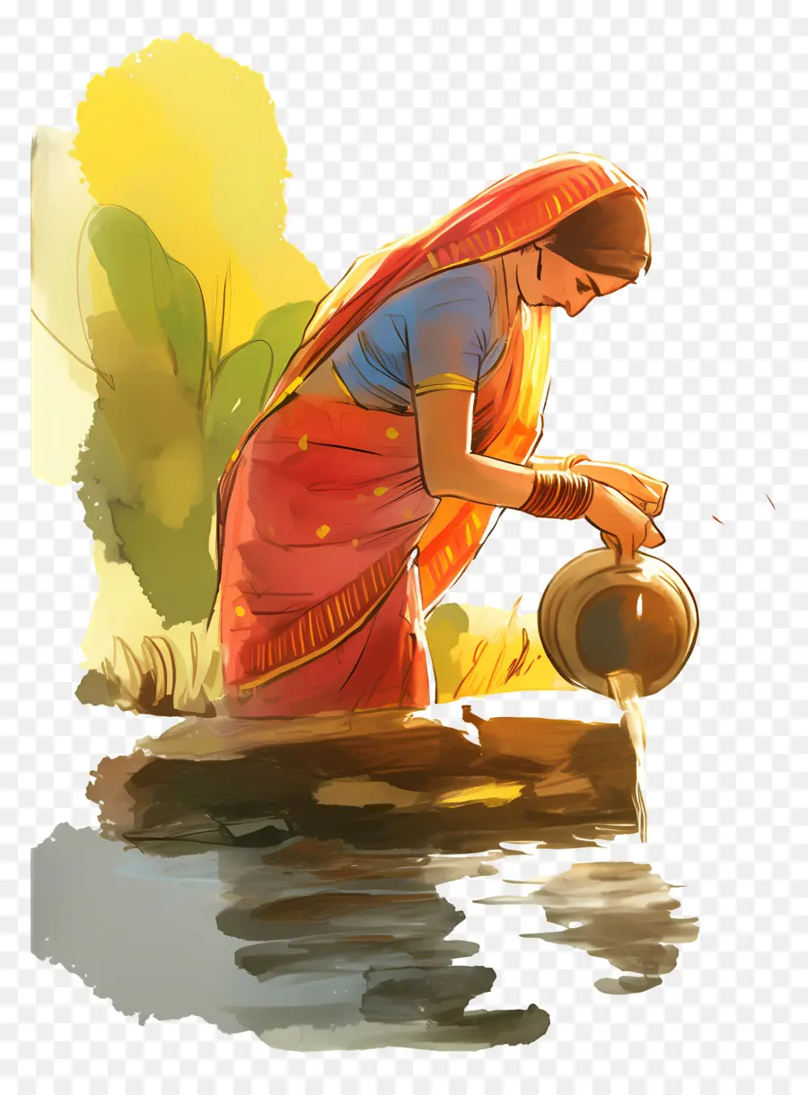 Chhath Puja，Mulher Com Maconha PNG