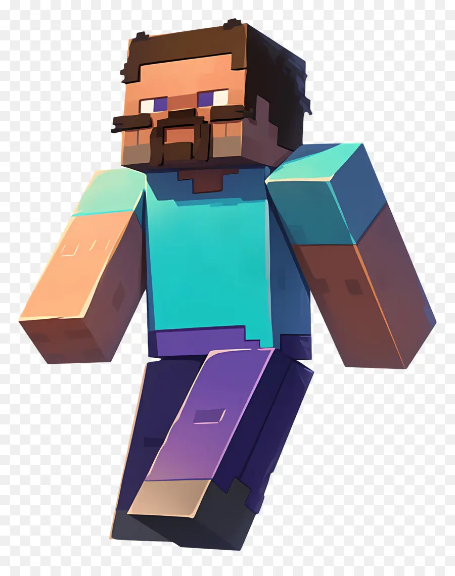 Steve Minecraft，Personagem Pixelizado PNG