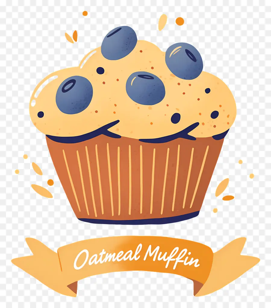 Dia Nacional Do Muffin De Aveia，Muffin De Aveia Com Mirtilos PNG