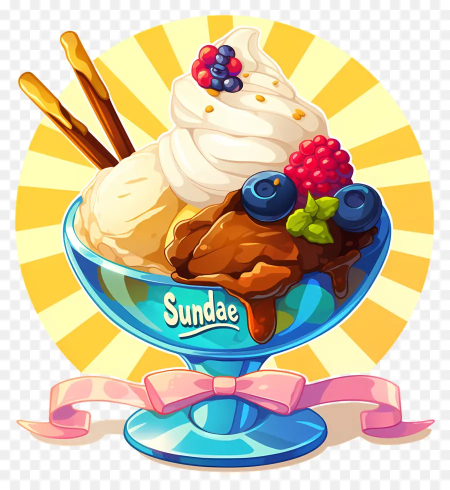 Dia Nacional Do Sundae，Sundae De Sorvete PNG