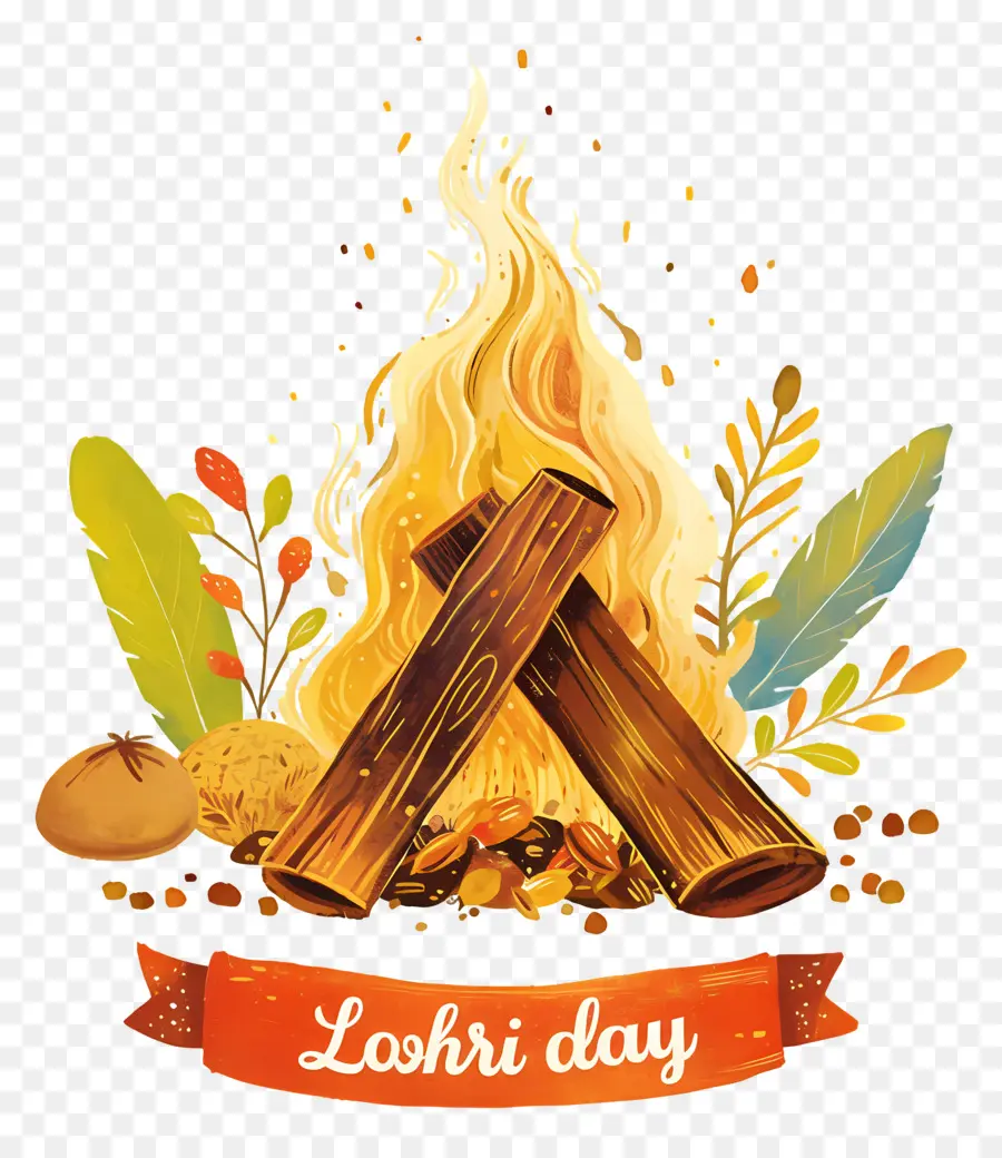 Feliz Lohri，Fogueira De Lohri PNG