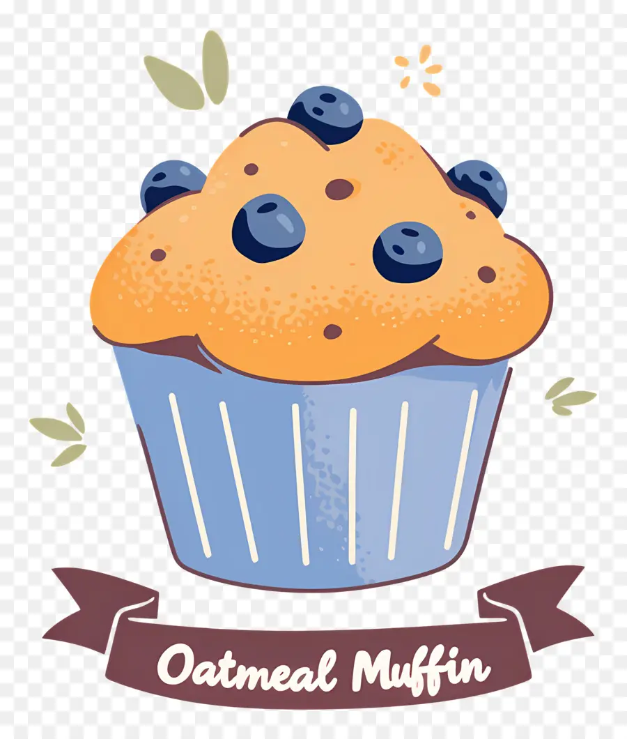 Dia Nacional Do Muffin De Aveia，Muffin De Aveia Com Mirtilos PNG