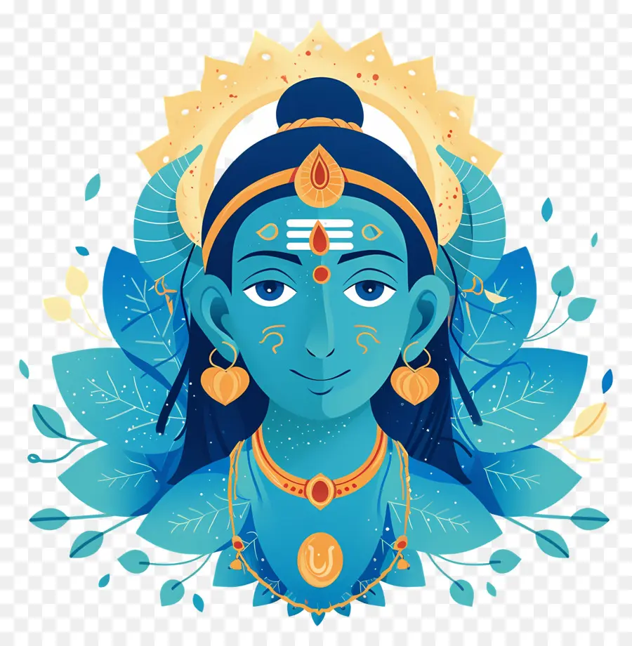 Ram Navami，Cara Azul PNG