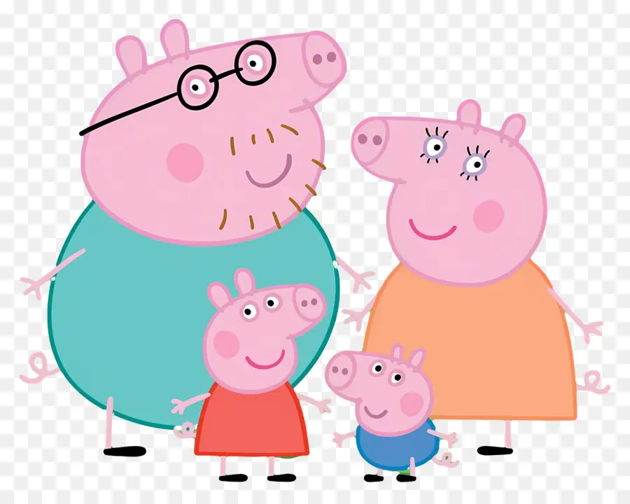 Peppa Pig，Família De Porcos De Desenho Animado PNG