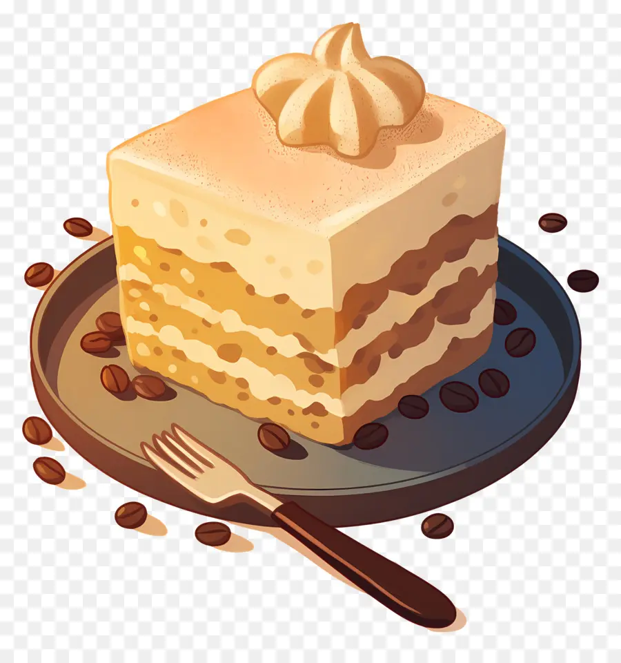 Bolo Tiramisú，Fatia De Tiramisu PNG