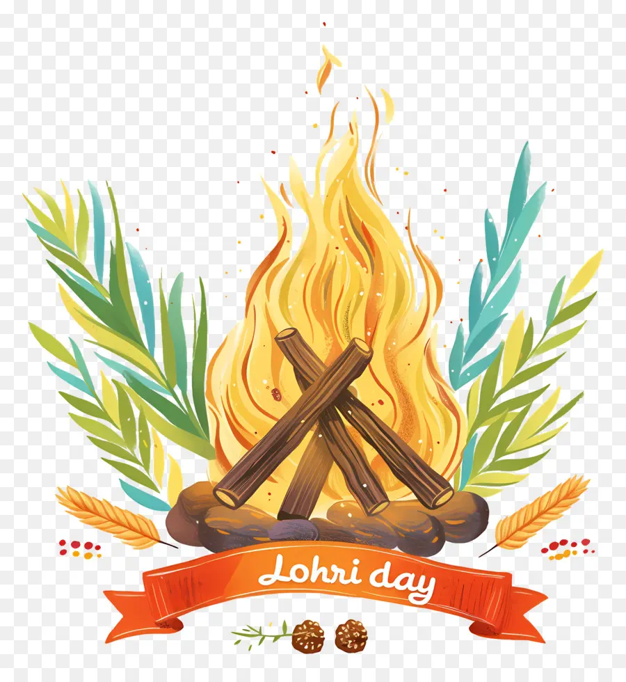 Feliz Lohri，Fogueira De Lohri PNG