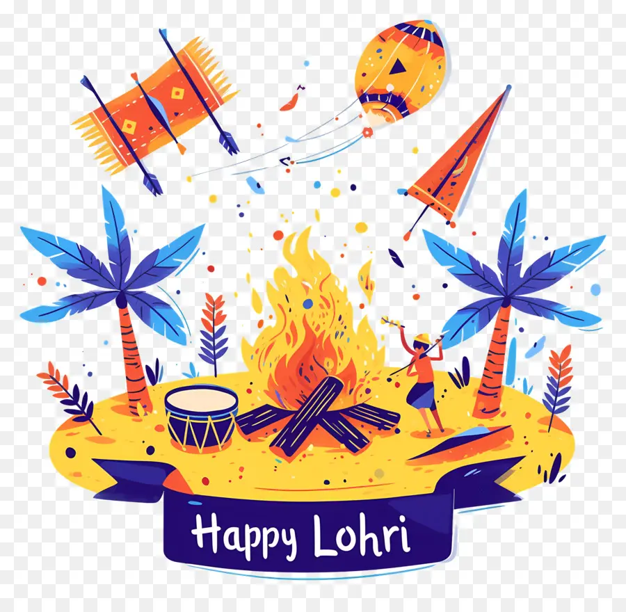 Feliz Lohri，Fogueira PNG