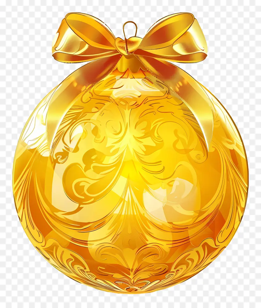 Bola De Ouro De Natal，Ornamento Dourado PNG