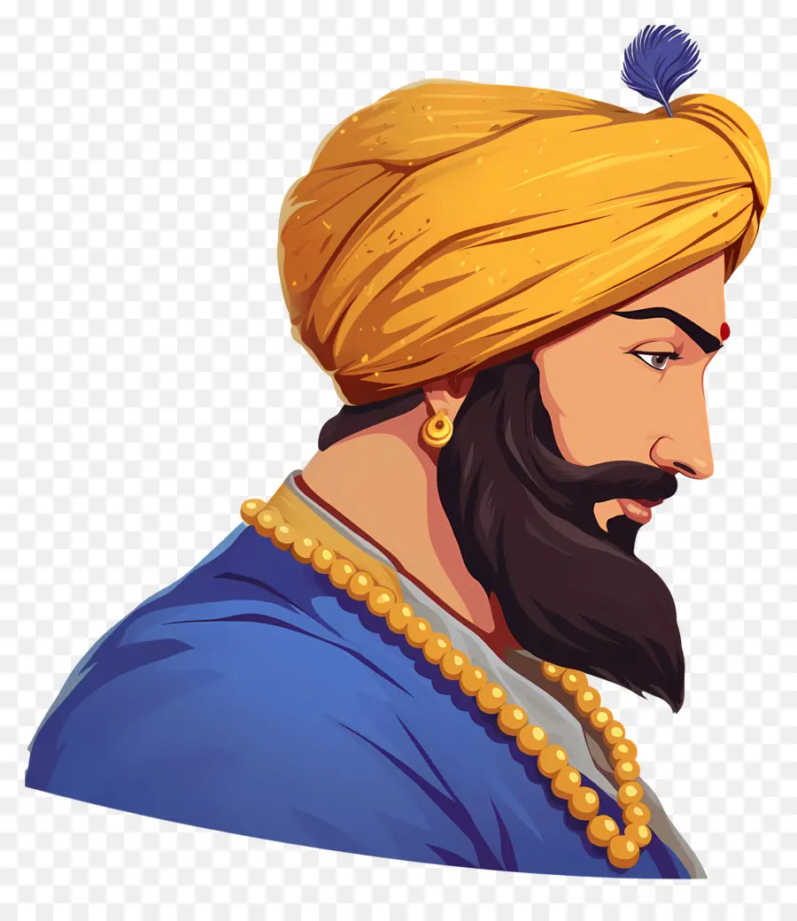 Guru Govind Singh Jayanti，Homem De Turbante PNG