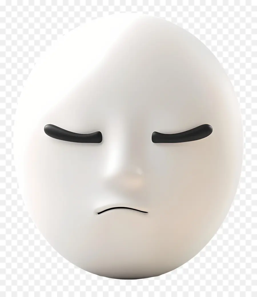 Emoticons，Rosto Branco E Calmo PNG