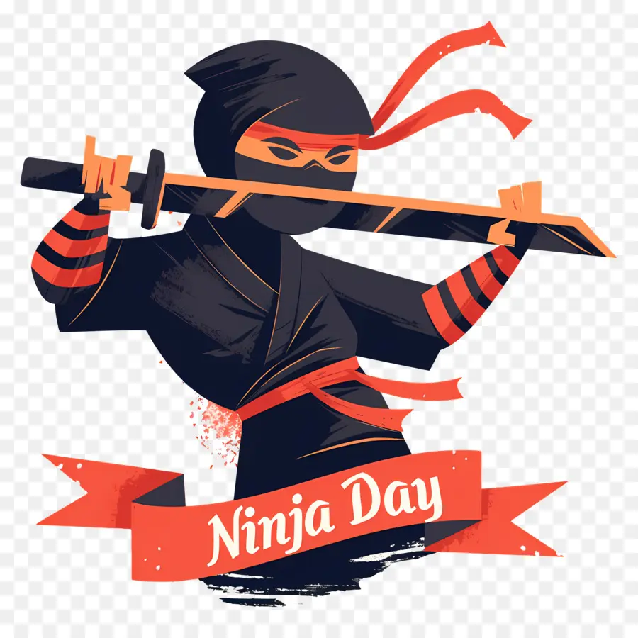 Dia Ninja，Ninja Com Espada PNG