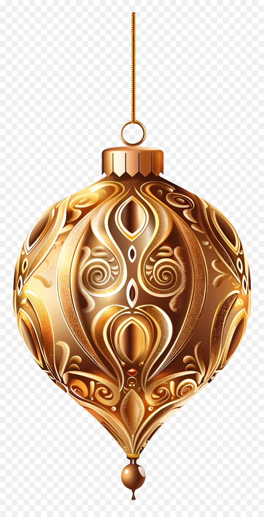 Bola De Ouro De Natal，Ornamento Dourado PNG