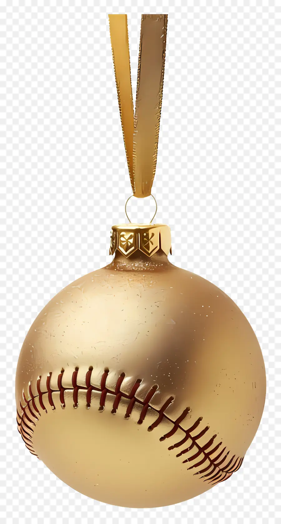 Bola De Ouro De Natal，Ornamento Dourado De Beisebol PNG