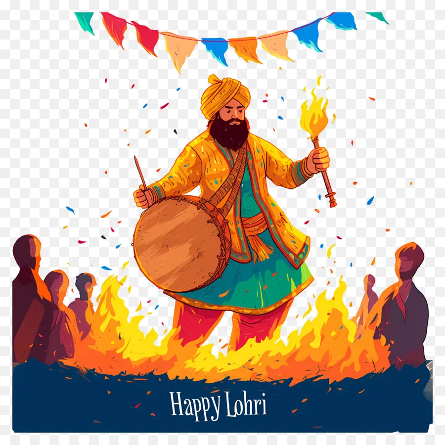 Lohri，Celebração De Lohri PNG