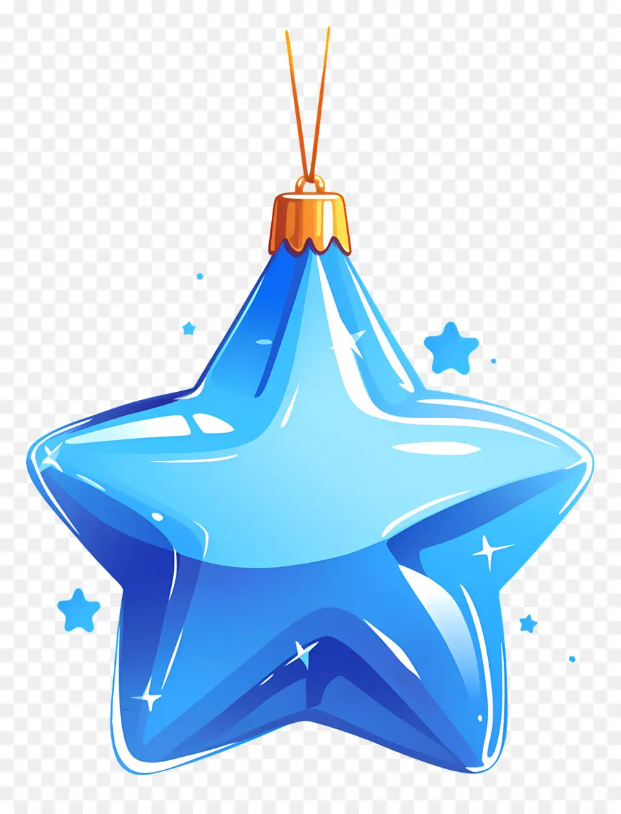 Estrela Azul，Ornamento Estrela Azul PNG