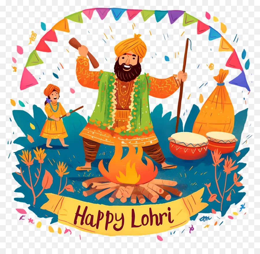 Lohri，Celebração De Lohri PNG