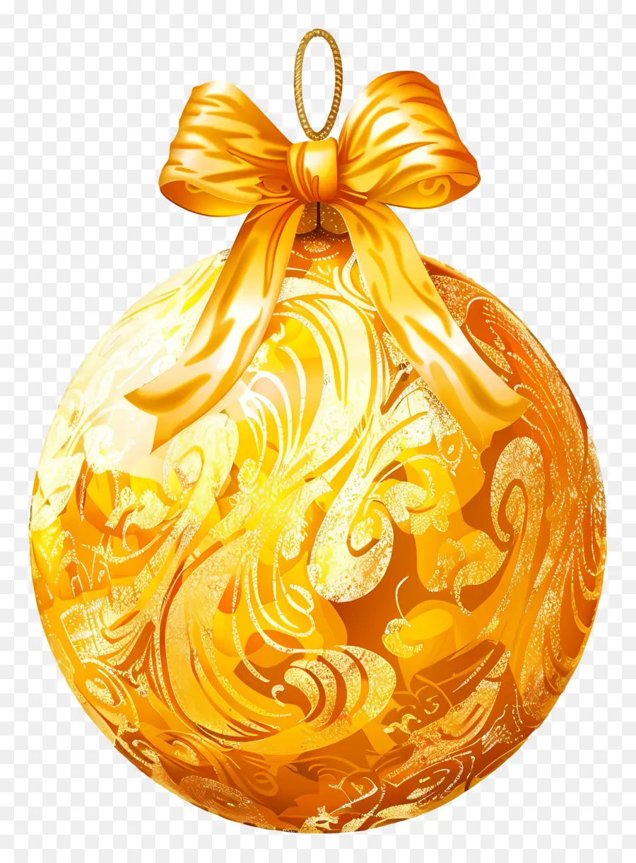 Bola De Ouro De Natal，Ornamento Dourado PNG