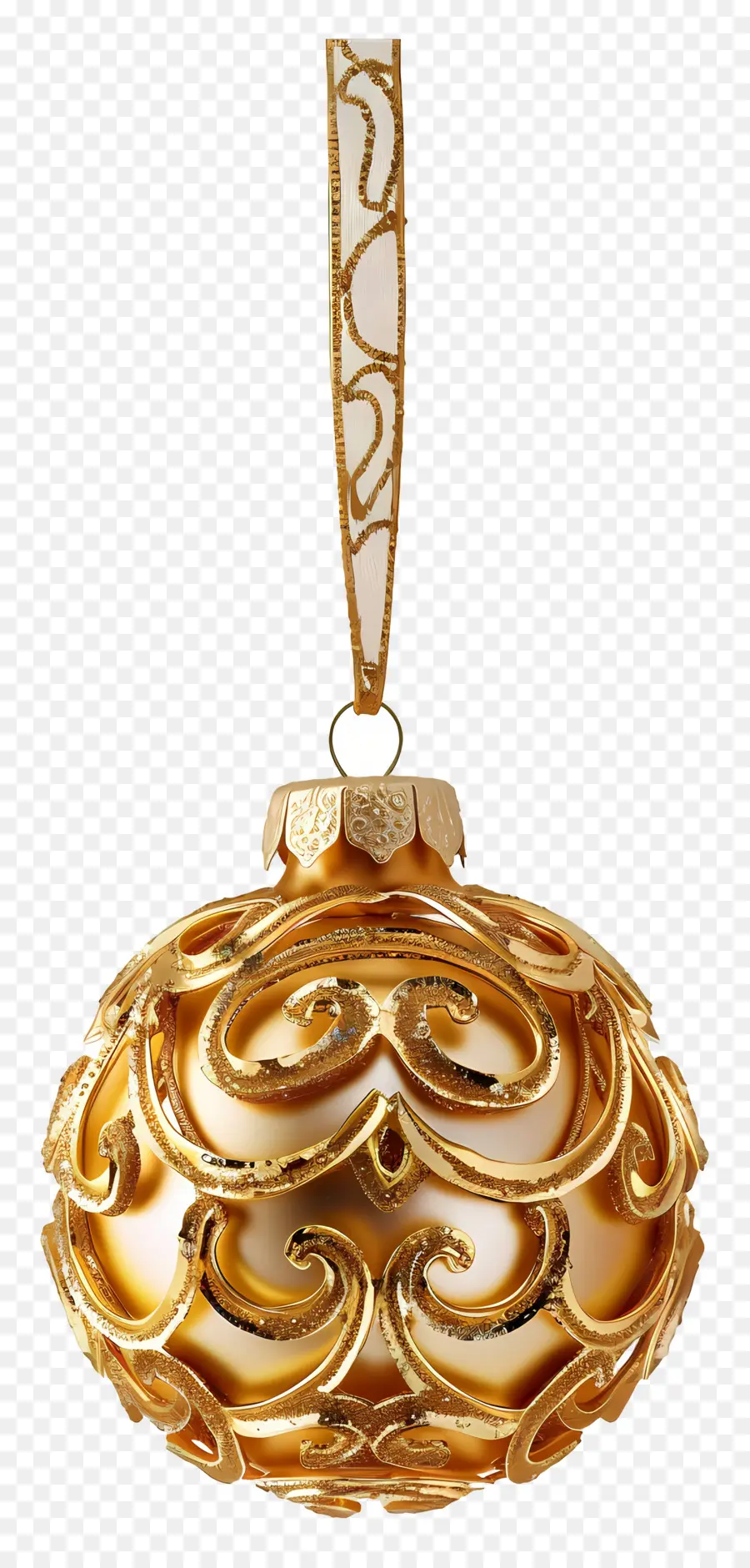 Bola De Ouro De Natal，Ornamento Dourado PNG