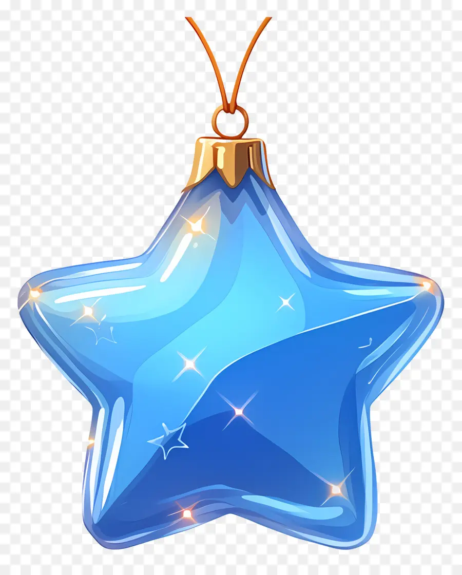 Estrela Azul，Ornamento Estrela Azul PNG