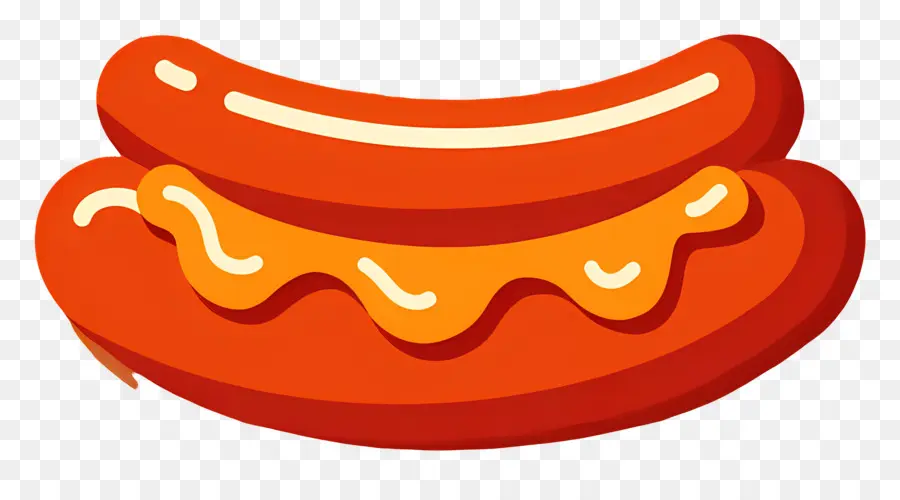 Salsicha Quente，Cachorro Quente Com Mostarda PNG