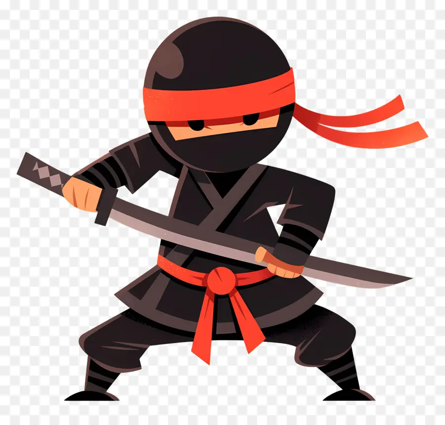 Dia Ninja，Gato Ninja Com Espada PNG