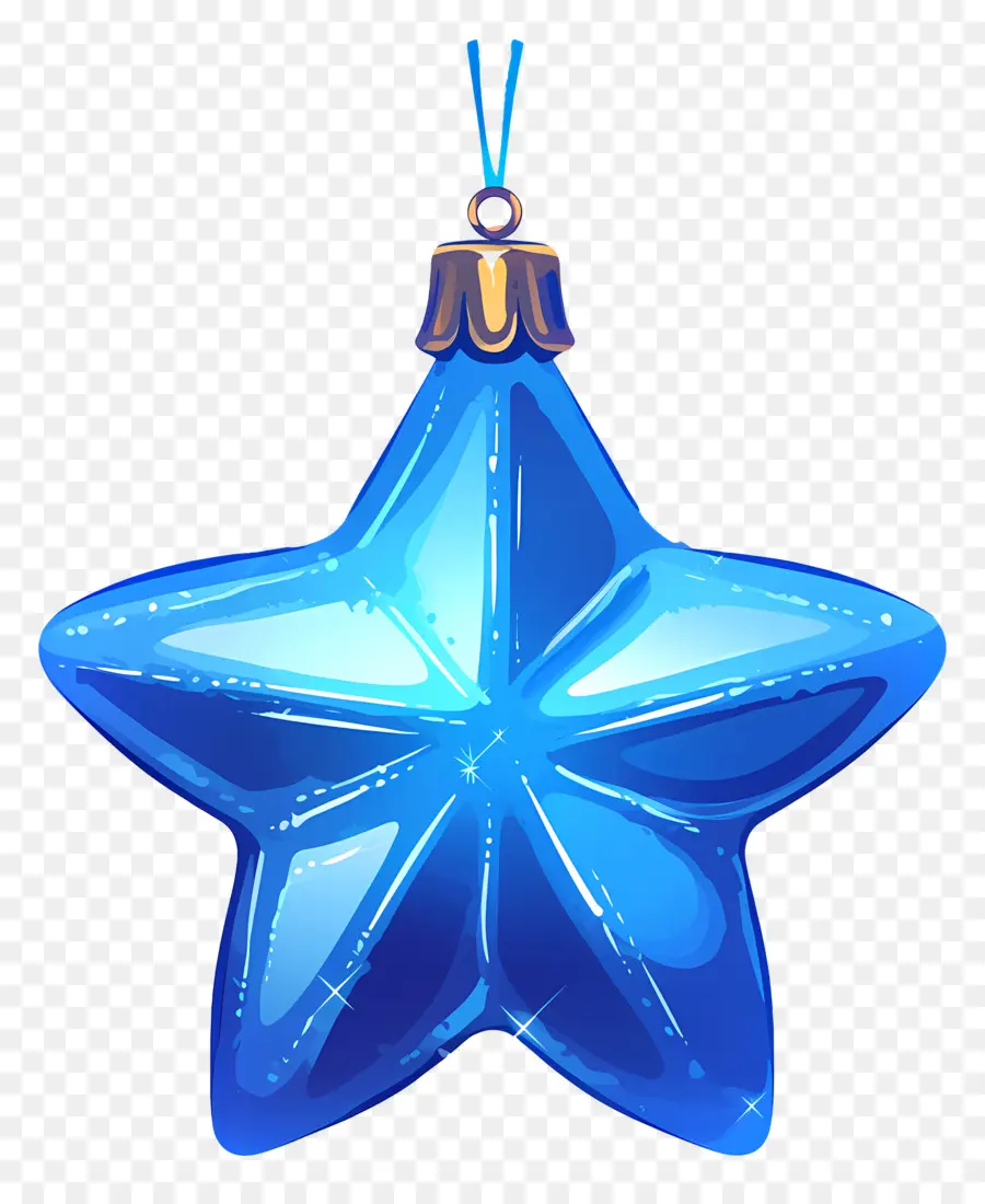 Estrela Azul，Ornamento Estrela Azul PNG