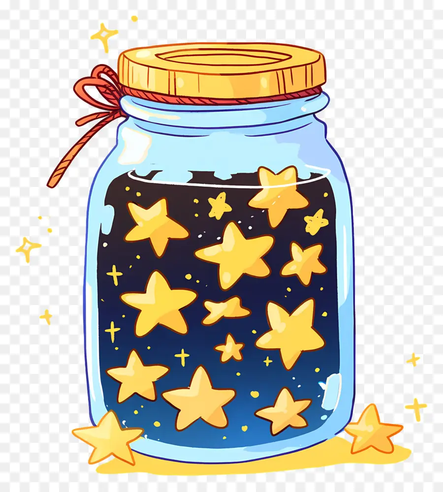 Frasco De Vidro，Pote De Estrelas PNG