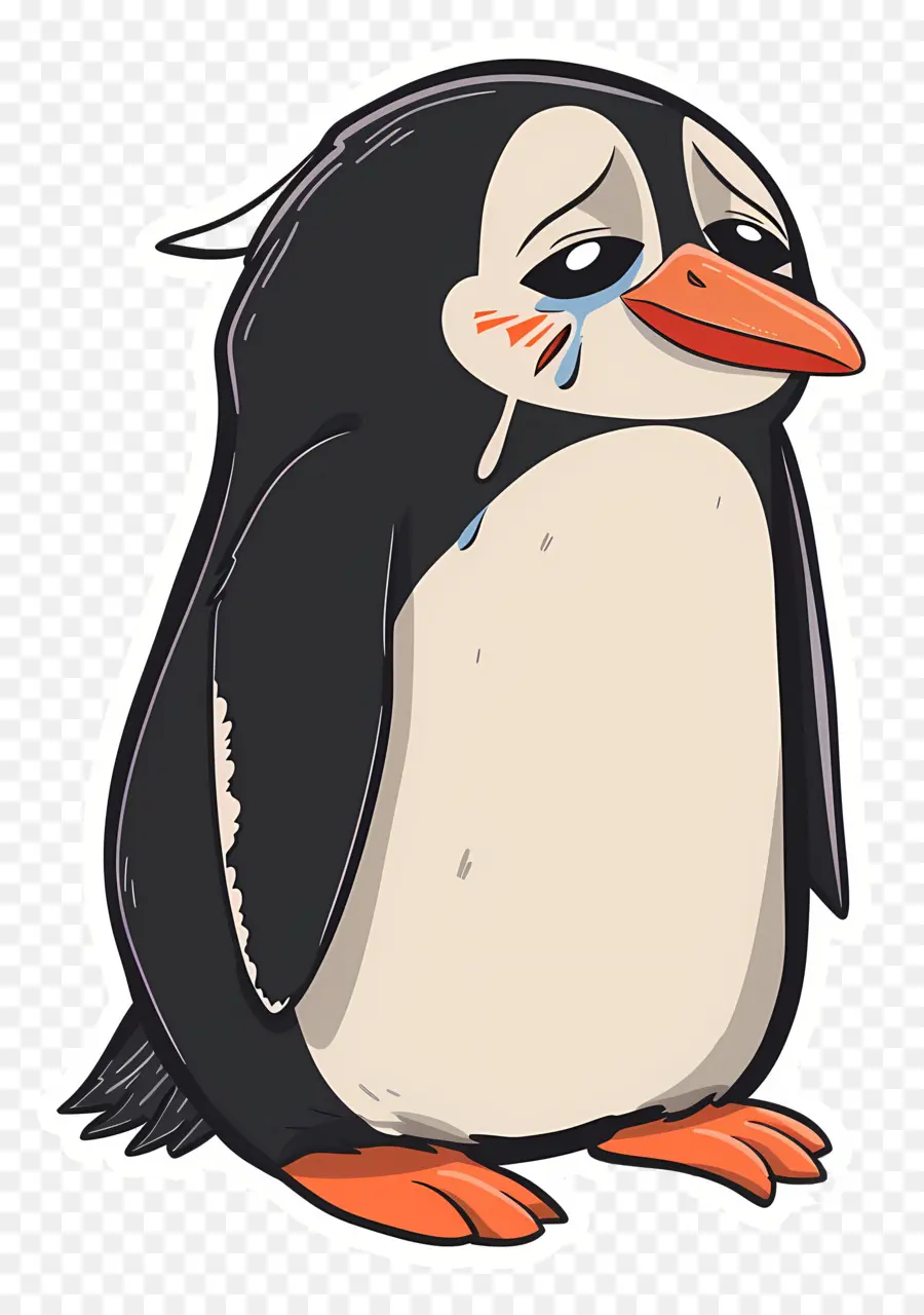 Pinguim Chorando，Pinguim Triste Dos Desenhos Animados PNG